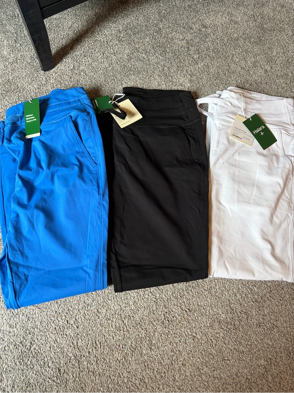 HALARA Stretch Pants Trio - Blue, Black, White